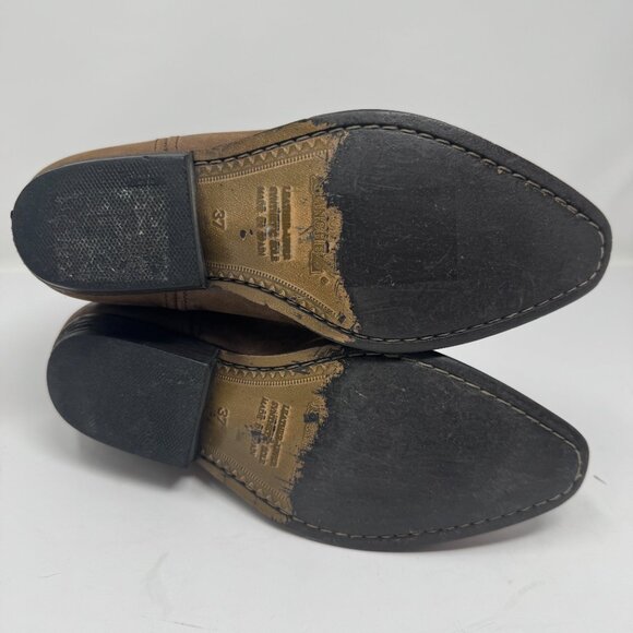 Joe Sanchez Brown Leather Ankle Cowboy Boots EU 37 - Picture 6 of 8